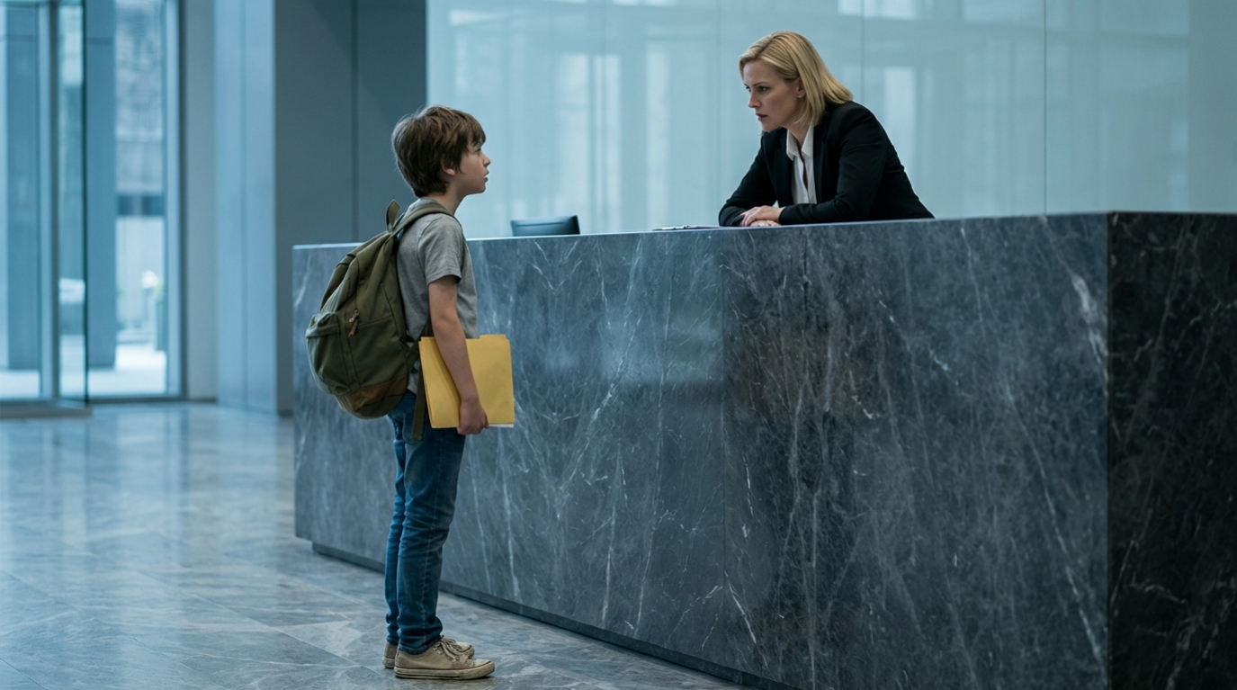 « Je suis juste venu rendre quelque chose que j’ai trouvé… » Le directeur éclata de rire, ignorant que le propriétaire l’observait depuis l’étage.