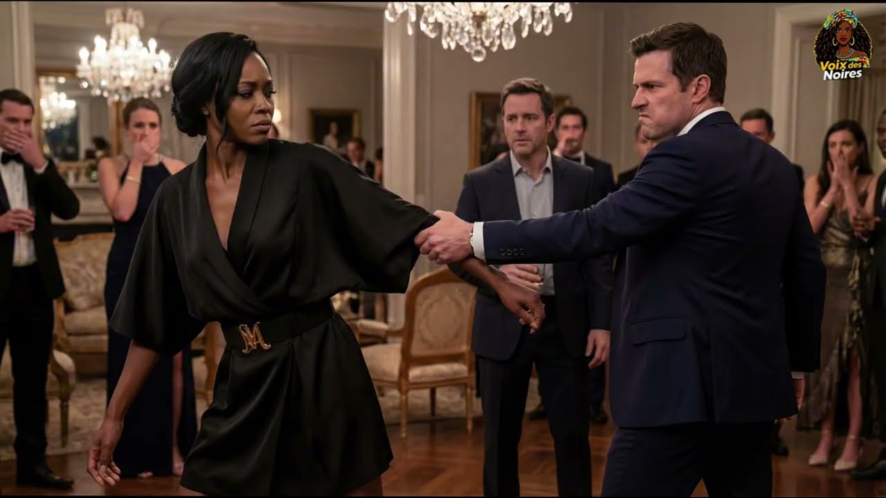 Son mari l’a traînée hors de la soirée — sans savoir que l’invité d’honneur décidait de sa chute