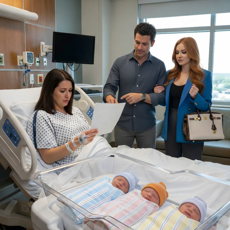 Je venais d’accoucher de triplés – deux garçons et une petite fille – quand mon mari a décidé de débarquer sans ménagement.