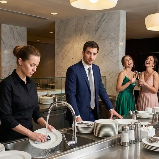 « Ils l’ont humiliée en la forçant à faire la vaisselle dans son propre hôtel particulier… mais quand son mari millionnaire est arrivé, la haute société parisienne a tremblé de honte. » 🥂✨💔