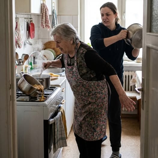 Ma belle-fille m’a frappé par derrière avec une marmite alors que j’étais aux fourneaux, ignorant que mon fils milliardaire était rentré tôt à la maison, avait été témoin de tout et avait coupé son allocation de 180 000 $ sans hésitation.