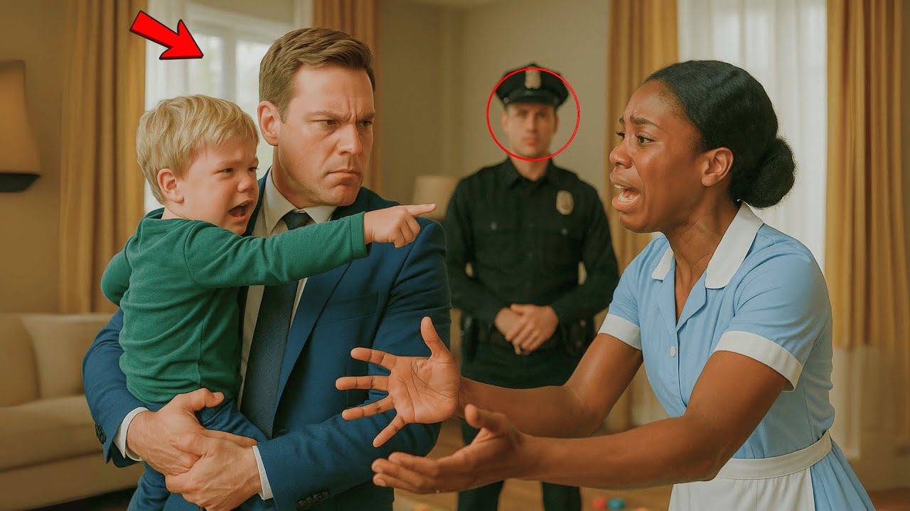 Un milliardaire accuse sa servante de battre son fils, mais les mots du garçon figent le policier…