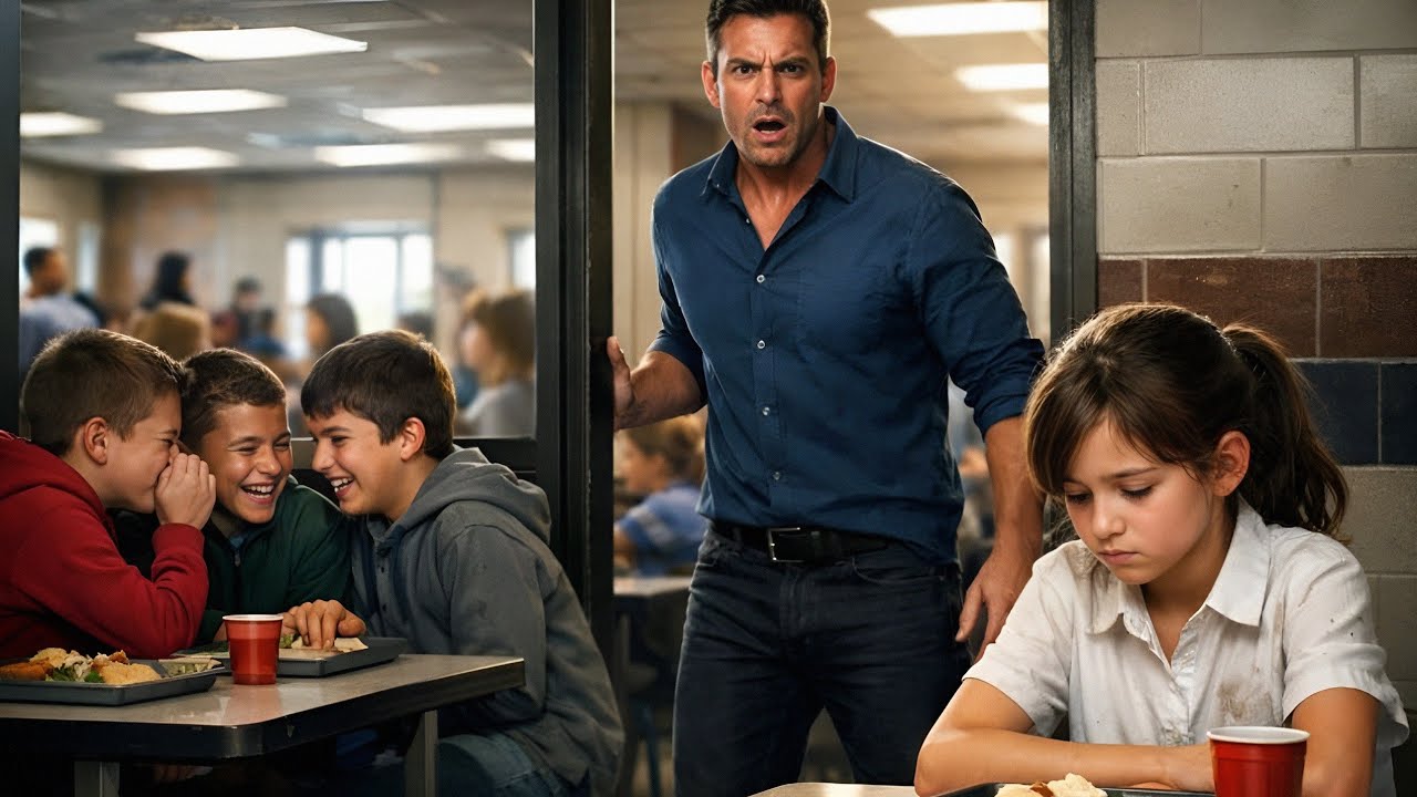 Un Père Découvre l’Humiliation de sa Fille à l’École… Ce Qu’il Fait Glace Toute la Cafétéria