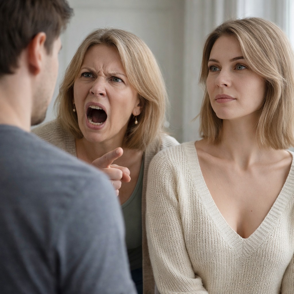 « Je t’ordonne de la mettre à la porte ! » hurla la mère à son fils. « Son calme glacial m’a presque fait faire une crise cardiaque ! »