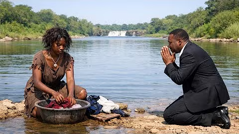 Une jeune fille lavait son linge à la rivière — un milliardaire s’est effondré en voyant son collier