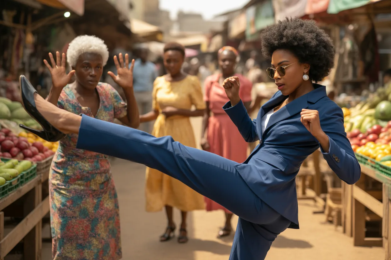 Elle a donné un coup de pied à une pauvre marchande, ignorant que c’est la mère de son copain riche