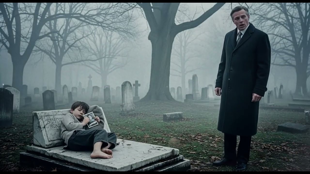 Un MILLIONNAIRE visite la TOMBE de sa FEMME et trouve un GARÇON seul. Ce qu’il DÉCOUVRE est CHOQUANT