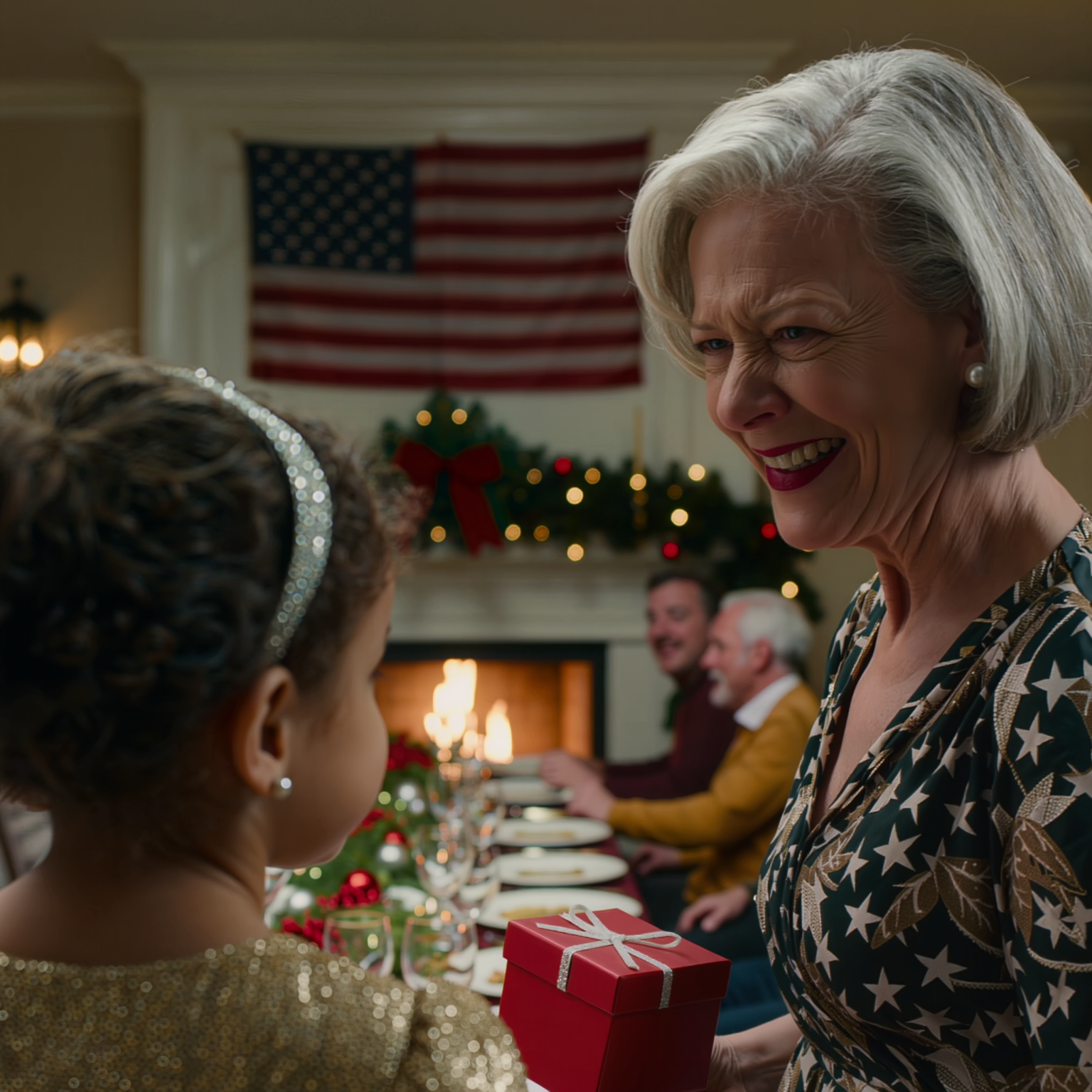 義母は孫たち全員にiPadや宝石、現金入りの封筒をあげたのに、7歳の娘にはクリスマスの食卓の前でろうそくと「本当の家族じゃない」という言葉だけが渡された。夫は何も聞いていないかのように黙っていた。すると娘が立ち上がり、赤い箱をテーブル越しに滑らせて、「パパが、もしまた私を無視したらこれをあげるようにって言ってた」と言った。蓋がパッと開き、娘は悲鳴を上げた。