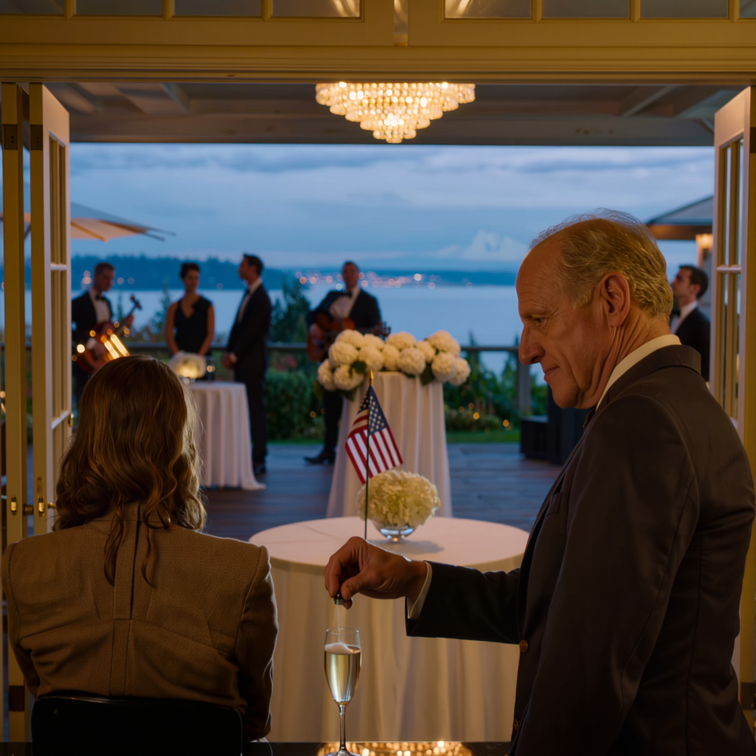 スカイラインテラスでの卒業パーティーで、父が台所のドア近くに押し込まれた「順位の高い」席の横にあるシャンパングラスに、こっそりと奇妙な粉末の入った小袋を忍ばせるのを目撃した。母は何事もなかったかのように微笑み、姉はスターのように褒め称えられ、私は名前も呼ばれずに紹介された。そこで私は笑顔で立ち上がり、「面白半分で」グラスをすり替えた。すると、部屋全体が急に冷え込んだ。