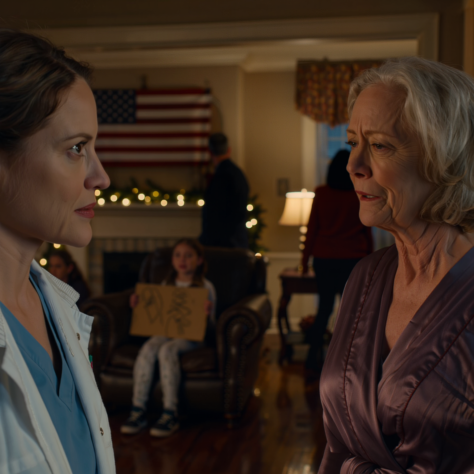 クリスマスの夜、私は救急外来で勤務中だった。義両親は10歳の娘に「嘘つき」というレッテルを貼り、段ボールを胸にぶら下げて何時間も隅に立たせ、夕食を冷たい「教訓」に変えてしまった。家に帰って、娘が眠りにつくまで抱きしめるのが精一杯で、それから3年間封印していた亡き夫の書類が入った箱を開けた。48時間後、義両親から慌てた様子で電話がかかってきた。