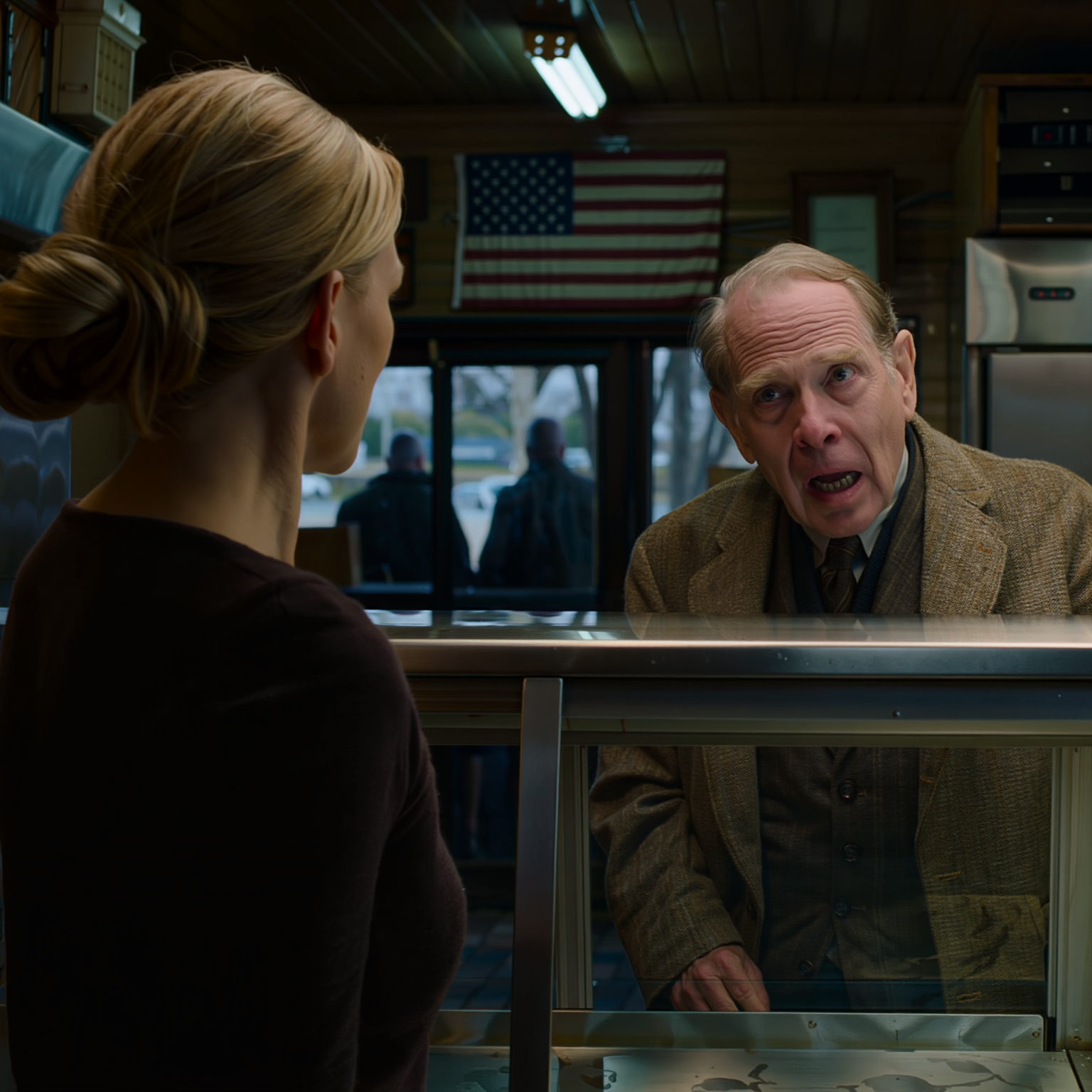 経営不振のパン屋を閉めようとしていた矢先、突然、怯えた老人が店に駆け込んできて、明日ケーキを焼いてほしいと懇願してきた。しぶしぶ承諾した。翌朝、テレビをつけると、信じられない光景が目に飛び込んできた…。