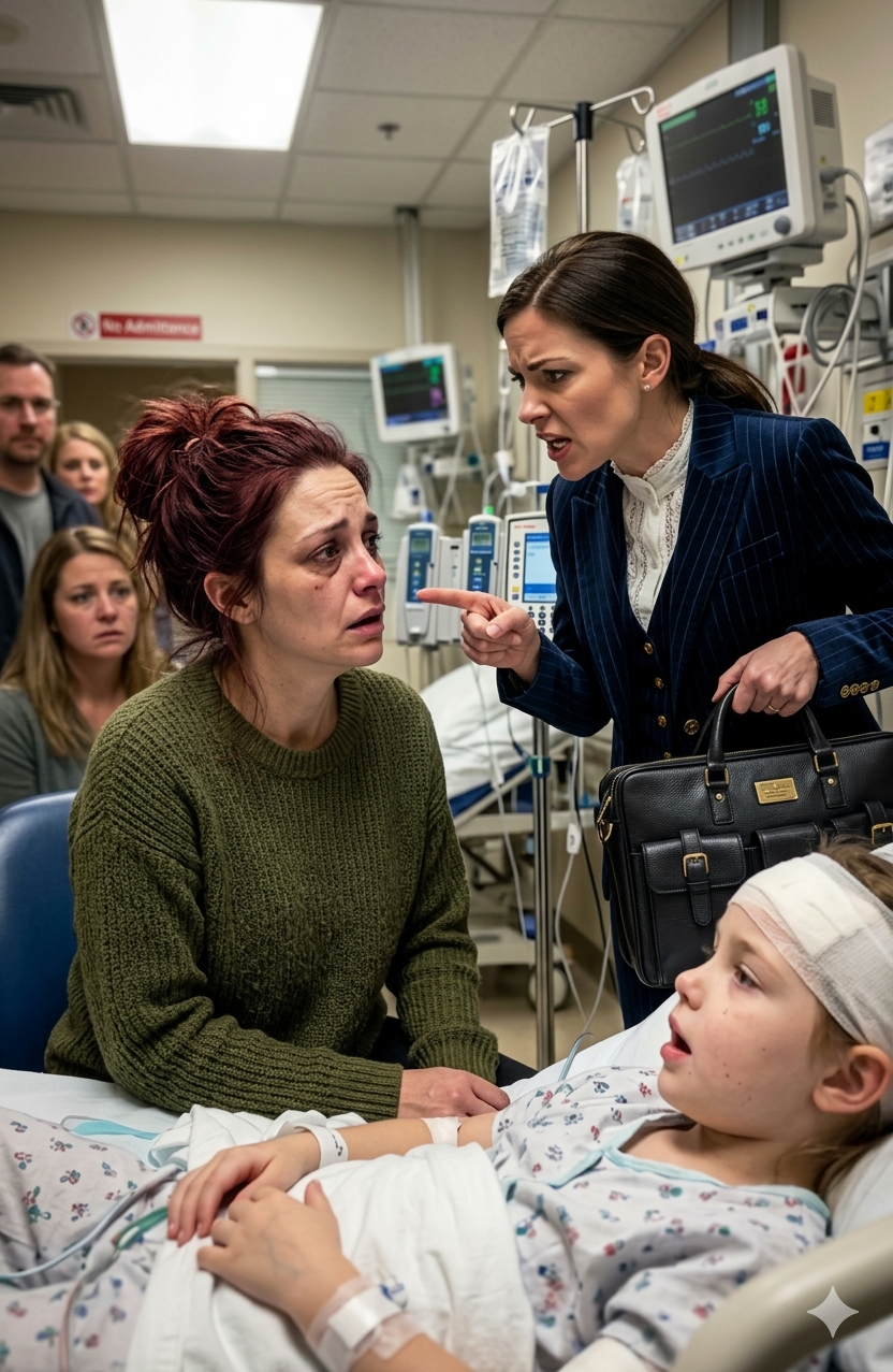 在兒科加護病房女兒的病床邊熬過了令人精疲力竭的36個小時後，我的妹妹神情鎮定地走了進來，當著全家人的面悄悄地罵我是個「詛咒」——但她萬萬沒想到，我7歲的女兒會突然開口，徹底改變了房間裡的氣氛。