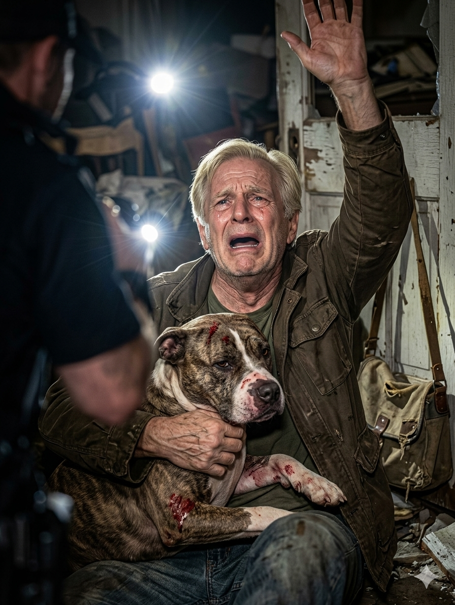 他們只給了這位72歲老兵24小時交出那條人人都說很危險的狗，但當執法人員破門而入，預料到會遭到抵抗時，他們從他顫抖的手中看到的東西，讓所有警官都瞬間噤若寒蟬。