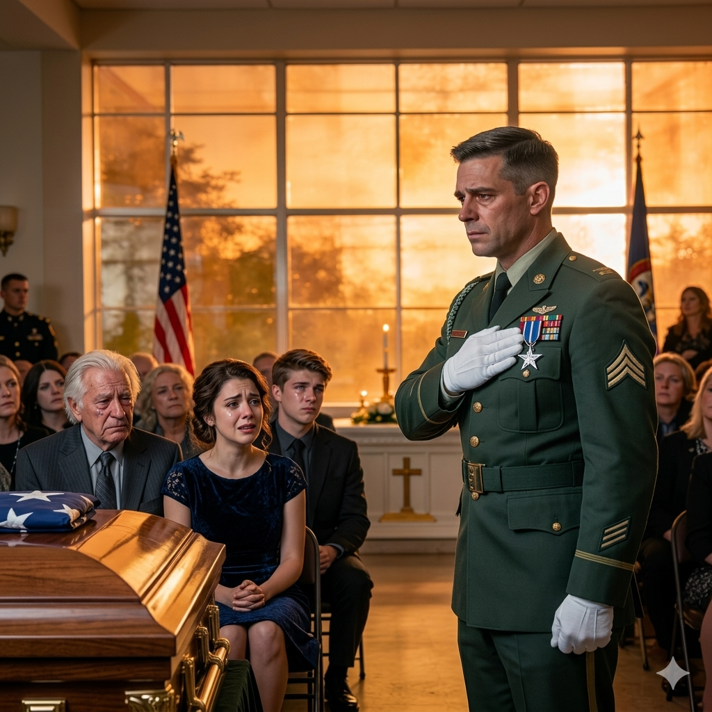 在我媽媽的葬禮上，我叔叔站起來說：「她活該孤獨死去。」然後一個穿制服的陌生人走進來，在她胸前放上銀星勳章……讓整個房間瞬間安靜下來。