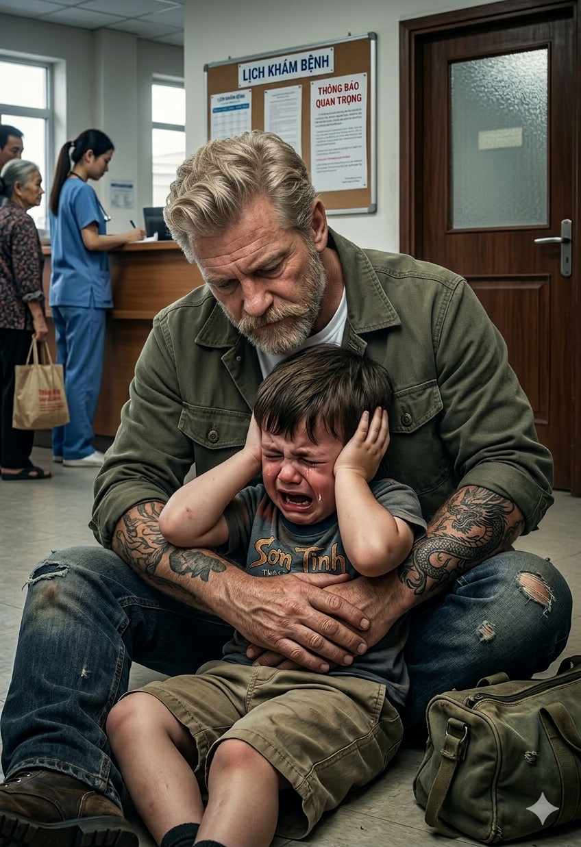 在一個診所混亂的早晨，我的自閉症兒子尖叫聲震耳欲聾，以至於其他病人開始一個個離開。這時，一位留著灰白鬍子的摩托車手走了進來，進行例行預約——而他接下來的舉動，讓整個候診室的人都忘記了自己來這裡的目的。