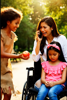 公園での奇跡！ 医者は彼が二度と歩けないと言ったが、一人の『貧しい』少女が不思議なリンゴで彼の命を取り戻した