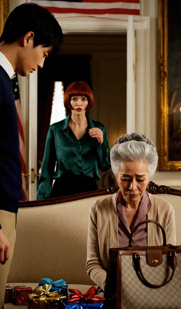 My sister gave me a $1,000 handbag and several other gifts as well. But then my son said: ‘My wife will use these things better than you, Mom.’ Right at that moment, my sister heard it and stood up… everything exploded.