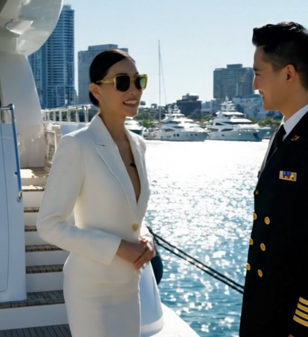 My husband’s sister snapped: “you don’t belong on this trip!”—my name was crossed off the yacht guest list and replaced with “her yoga instructor”… at the boarding gate she even smirked, “go home.” everyone looked away—even my husband… but then a crew member turned to me and said one sentence that made the entire dock… freeze.