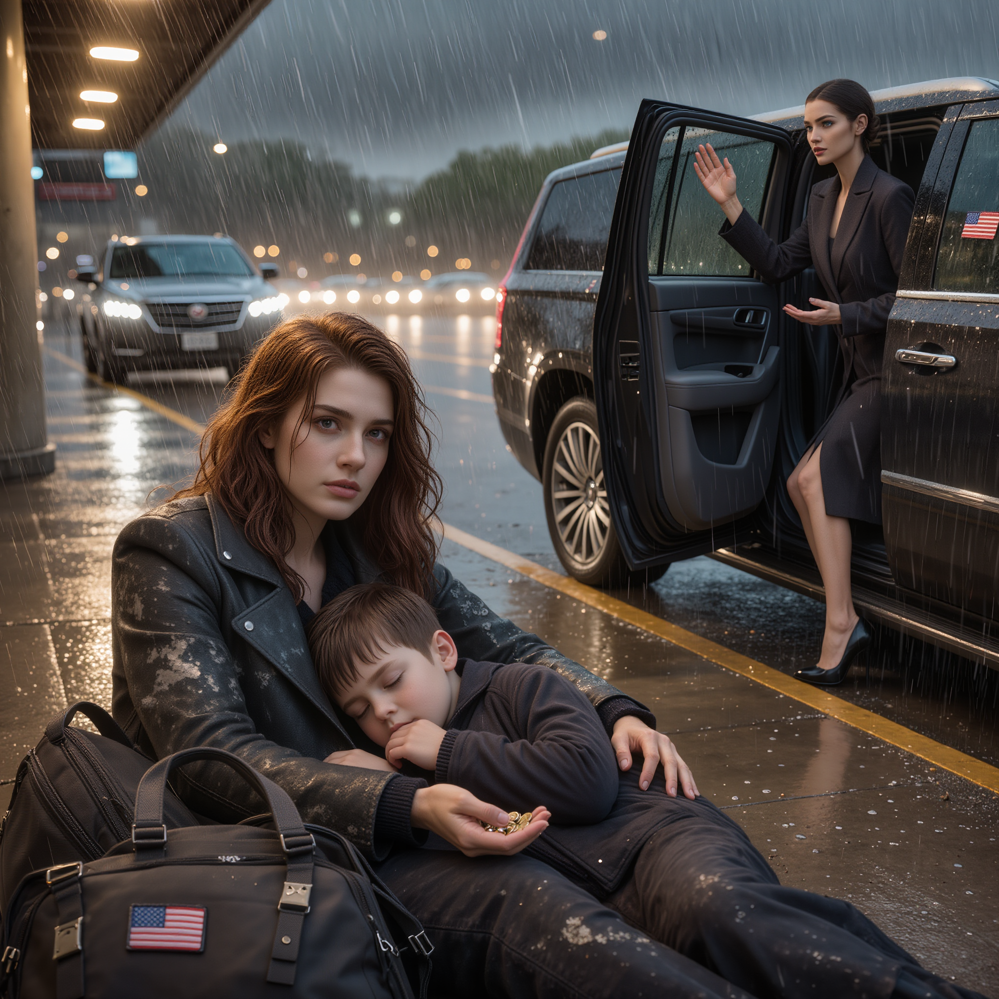 夫が亡くなって3年後、彼の家族はまるで私と私の子供が存在しなかったかのように振る舞った。私は2つのバッグを持ってバス停にいて、切符を買うために小銭を数えていた。すると、彼の妹が今まで見たこともない高級SUVでやって来て、ハイヒールを履いたまま降りてきて、何日も探していたかのように私をじっと見つめた。謝罪の言葉もなく、ドアを開けて冷たく一言だけ言った。「乗りなさい。本当のことを聞かなきゃいけないわ。」