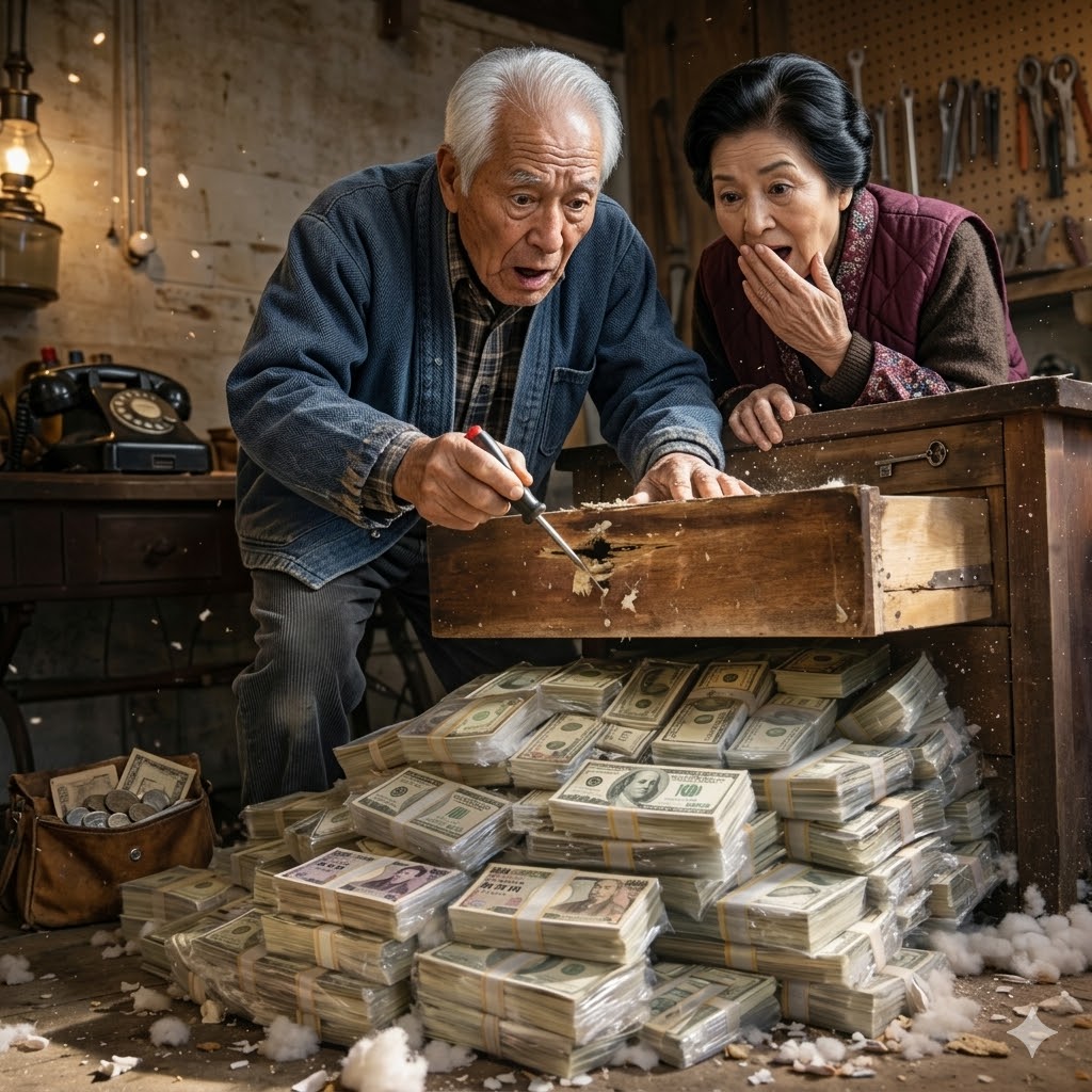 彼女は、まだ役に立つかもしれないと思い、誰かがゴミに捨てた古い肘掛け椅子を家に持ち帰った。