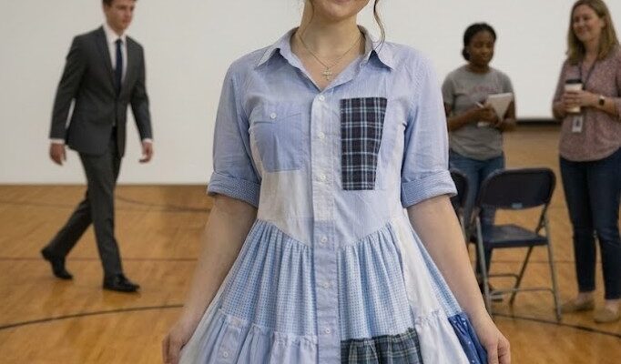 私は父の思い出として、父の古いシャツで作ったドレスを着てプロムに行きました。最初はクラスメートたちが笑っていましたが、数分後には人々が席を立ち始めました