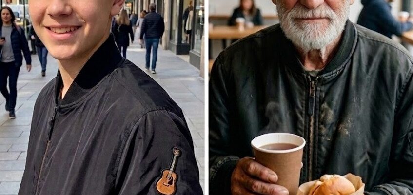 息子がいなくなってからほぼ1年後、カフェで自分で直したジャケットを着たホームレスの男性を見かけました。