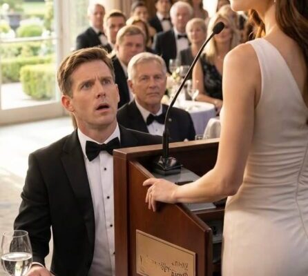 夫は、冷静にして、優秀な医師たちの前で恥をかかせないようにとささやきました。数秒後、主任医療責任者が急いで駆けつけ、基調講演者が到着したと発表し、彼の顔から血の気が引くのが見えました。