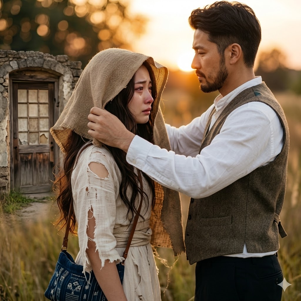 彼女は頭に袋をかぶせられたまま結婚市場に連れて行かれた。村では彼女が「他の人と違う」とささやかれていたからだ…。だが新婚初夜、彼が彼女の顔を見た瞬間、視線をそらすことも、その場から動くこともできなかった 😭❤️ 頭の袋と、すべてを変えたまなざし：アミラの物語