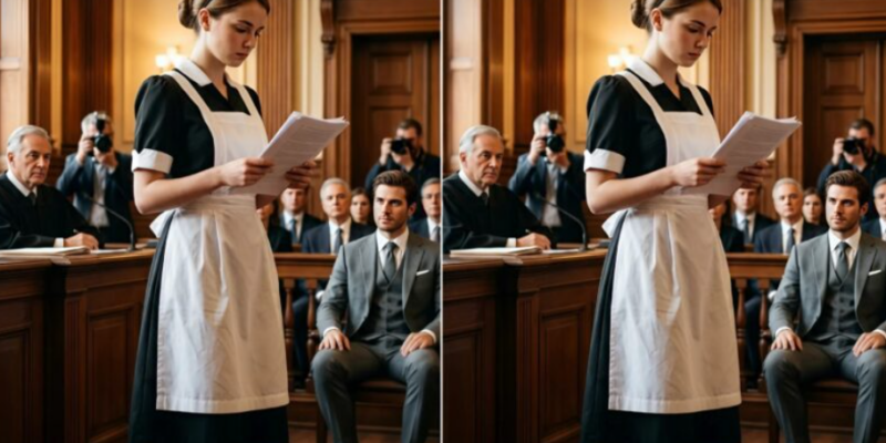 億万長者は騙され、弁護士でさえ裁判に出られなかったが、判決の5分前にメイドが立ち上がり、「私が彼を守るつもりだ――そして彼女の衝撃的な秘密が事件の一変をもたらした」と言った