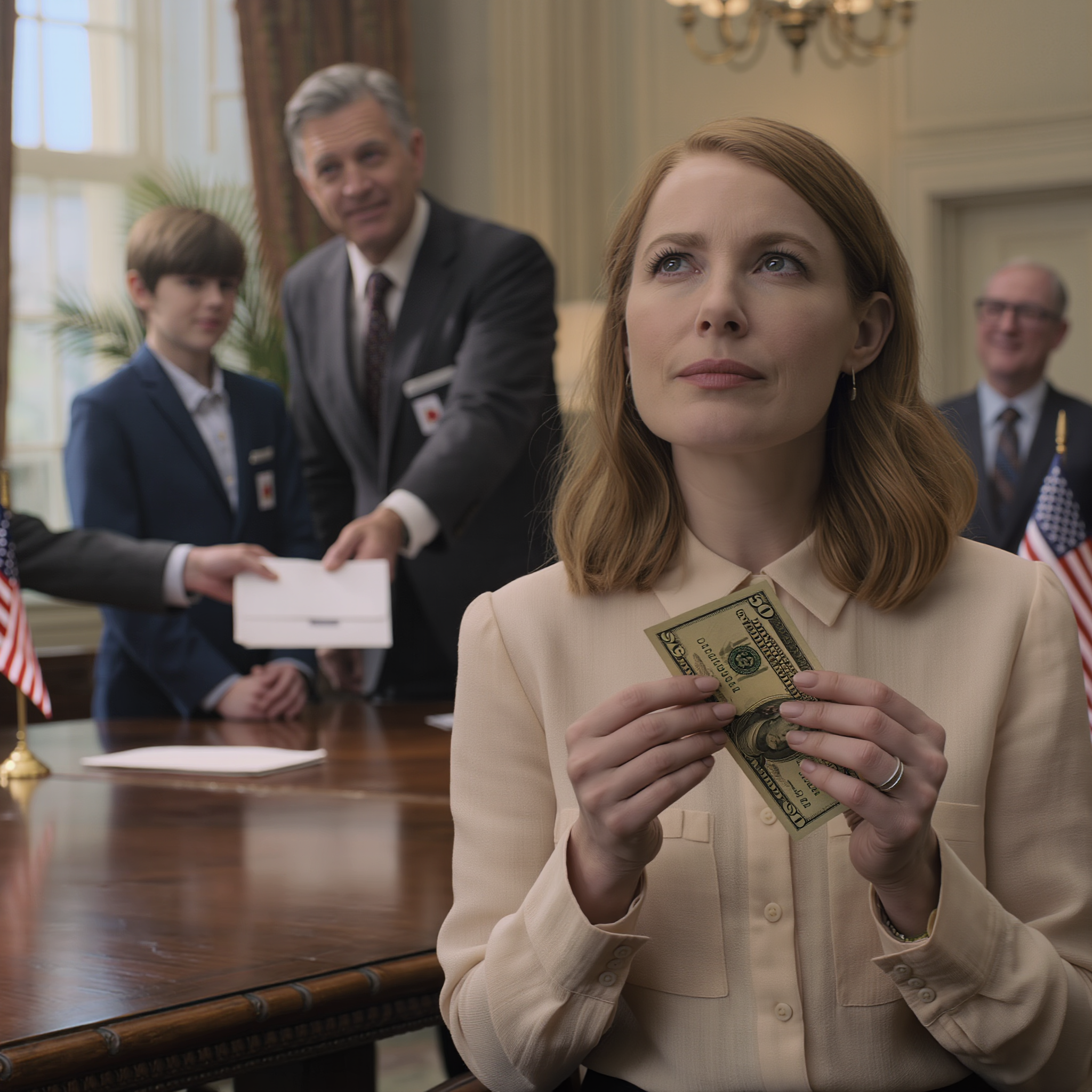 億万長者の祖父の最後の指示が発表された家族会議で、私の周りの人たちは皆、数百万ドルを受け取った。私はたった50ドルだった。父は微笑んだ。兄は声を出して笑った。私は何も反応せず、ただ手に持った紙幣を見つめていた。祖父が静かに何かを書き込んでいたからだ。それを銀行の支店長に渡すと、彼の顔から血の気が引いた…そして、彼は言葉も出なかった。