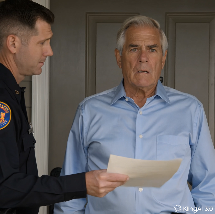 その日の早朝、保安官代理が立ち退き通知を持って私の家のドアをノックした。義理の息子は通りの向かい側に立って笑いながら叫んだ。「早くしろよ、じいさん！この家はもう俺たちのものだ！」私は冷静に書類を見て、保安官に一つだけ質問をした。すると彼の顔は真っ青になった。