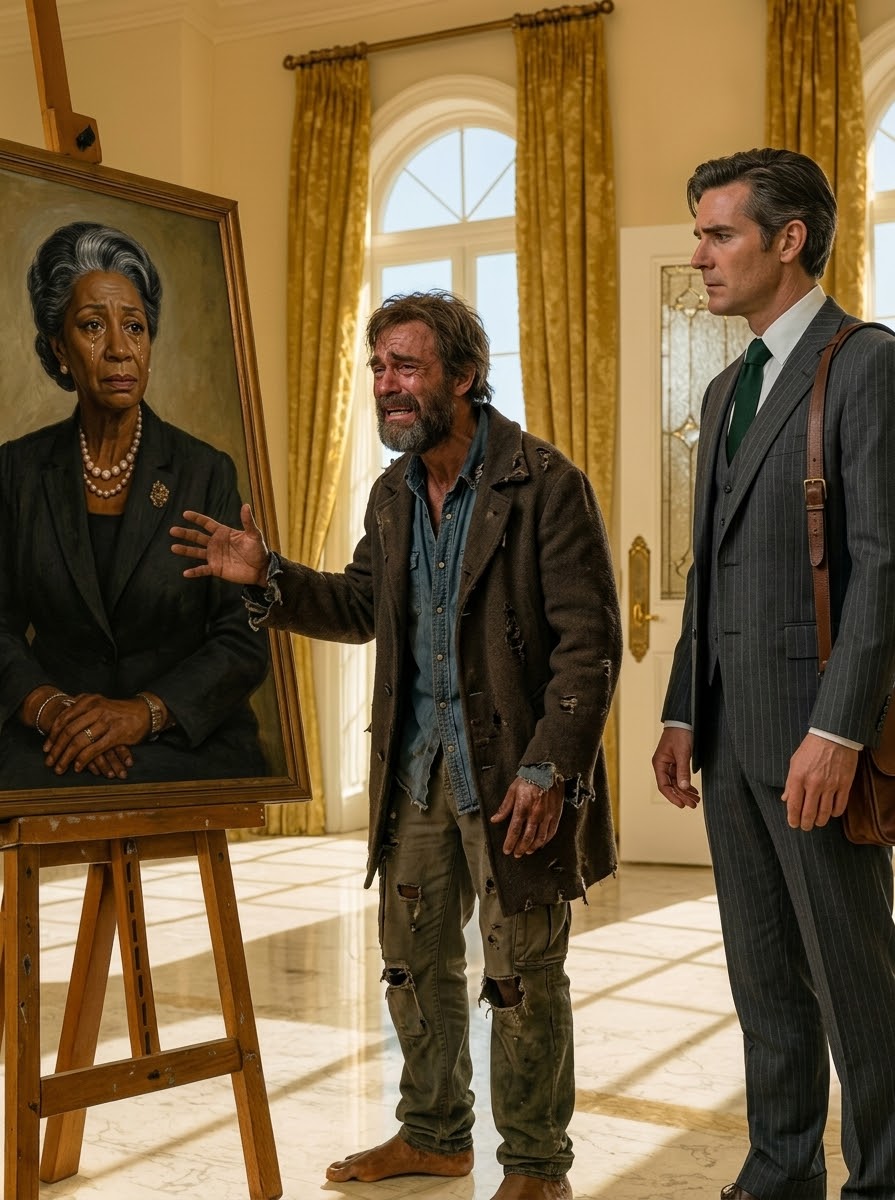 かわいそうな夫が億万長者に尋ねる:「なぜ妻の写真があなたの邸宅に飾られているのですか?」– そして信じられないことが起こる