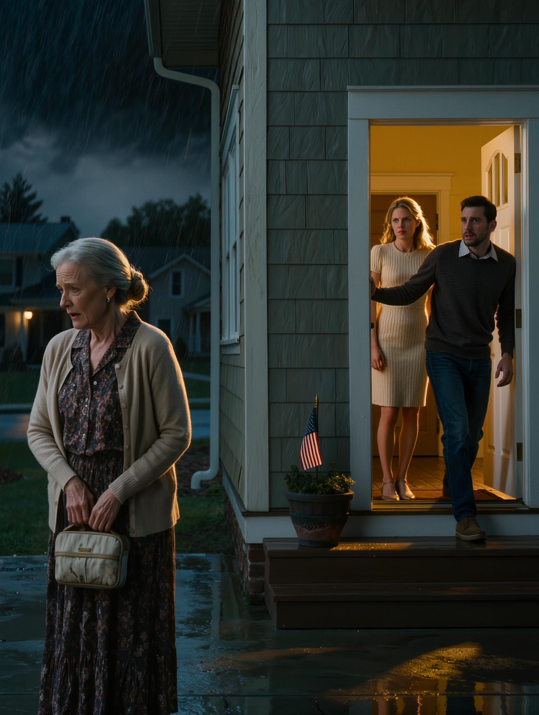 息子が「お願いだから行ってくれ」と言った夜、私はラゴスの雨の中へ足を踏み出し、ドアの向こうから義理の娘の笑い声が聞こえた。３日後、静かな二人の訪問者が彼のコーヒーテーブルに一枚の紙を置いた。彼はそれを見て私の名前を見つけ、日没までには、私を締め出した男がラゴスで私を探し回っていた。