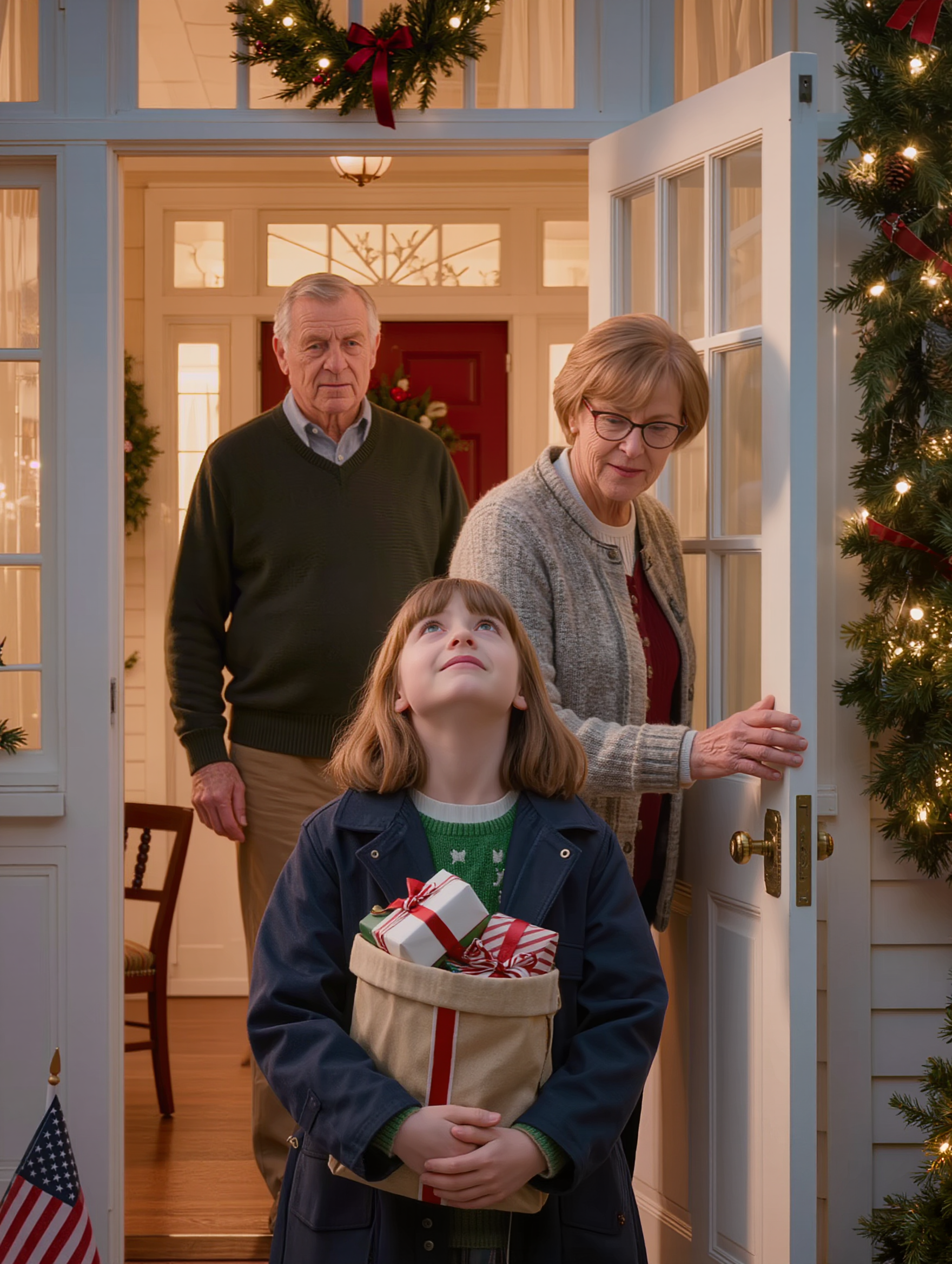 両親は10歳の娘にクリスマスディナーに「席はない」と言い、自分で包んだプレゼントを抱えて立っている娘を待たせてドアを閉めた。娘は寒空の下を歩いて帰宅し、私は声を潜めて見守った。翌日の午後、両親の家の玄関に封筒が1通届き、初めて、両親の口調は自信なさげだった。